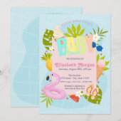Zwembad IJs Baby shower Uitnodiging (Voorkant / Achterkant)