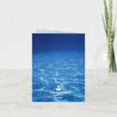 Zwembad in de winter Kerstmis Feestdagen Kaart (Achterkant)