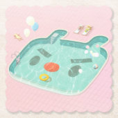 zwembad kartonnen onderzetters (Voorkant)