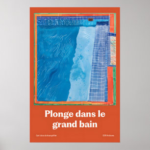 Zwembad Kunstprint Moderne Franse Riviera Muur Poster