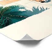 Zwembad Kunstprint Strandhuis Kust Poster (Hoek)