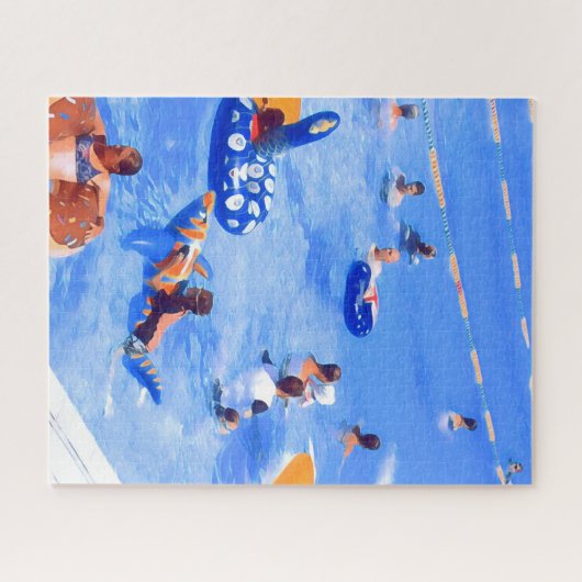 zwembad legpuzzel (Horizontaal)