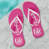 Zwembad Life Hot Pink gepersonaliseerd Teenslippers
