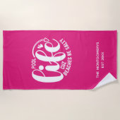 Zwembad Life Hot Pink Strandlaken (Voorkant)