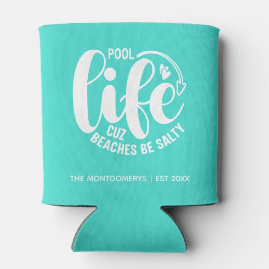 Zwembad Life Turquoise Blikjeskoeler (Achterkant)