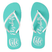 Zwembad Life Turquoise Teenslippers (Voetbed)