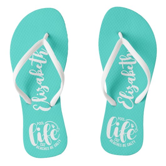 Zwembad Life Turquoise Teenslippers (Voetbed)