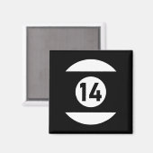 Zwembad LL 14 bijpassende biljart cadeau Easy Hall Magneet (Voorkant / Achterkant)