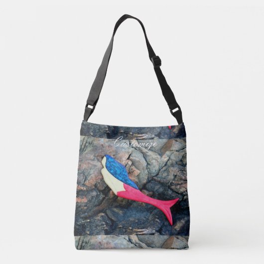 zwembad met rode staart crossbody tas (Achterkant)