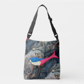 zwembad met rode staart crossbody tas (Voorkant)