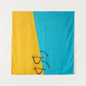 Zwembad met roestvrijstalen ladder wandkleed (Voorkant (horizontaal))