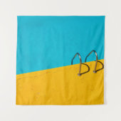 Zwembad met roestvrijstalen ladder wandkleed (Voorkant)