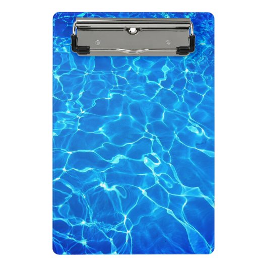 Zwembad met zwembus mini klembord (Voorkant)