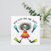 ZWEMBAD of Strandfeest Kaart (Staand voorkant)