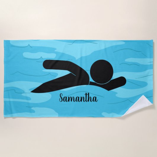 Zwembad ontwerp badhanddoek (Voorkant)