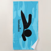 Zwembad ontwerp badhanddoek (Voorkant)