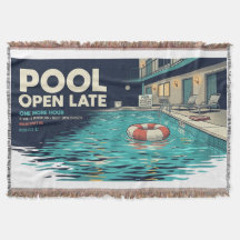 Zwembad Open Laat Retro Motel Dekensprei