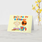 Zwembad Party 3e Verjaardag T-shirts en geschenken Kaart (Gele Bloem)