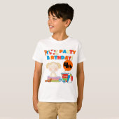 Zwembad Party 4e verjaardag Tshirts en geschenken (Voorkant volledig)