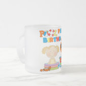 Zwembad Party 4e verjaardag Tshirts en geschenken Matglas Koffiemok (Voorkant links)