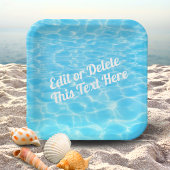 Zwembad Party Beach Party Zomer Party Blauw Water Papieren Bordje