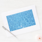 Zwembad Party Elegant Blank Blauw Water Rechthoekige Sticker (Envelop)