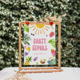 Zwembad Party Favorieten Verjaardag teken Poster