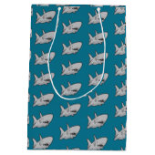 Zwembad Party Haai Verjaardag Gift Tassen Medium Cadeauzakje (Achterkant)