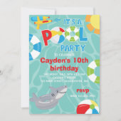 Zwembad Party haai zwembad drijver Zomer jongen Ve Kaart (Voorkant)