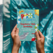 Zwembad Party haai zwembad drijver Zomer jongen Ve Kaart