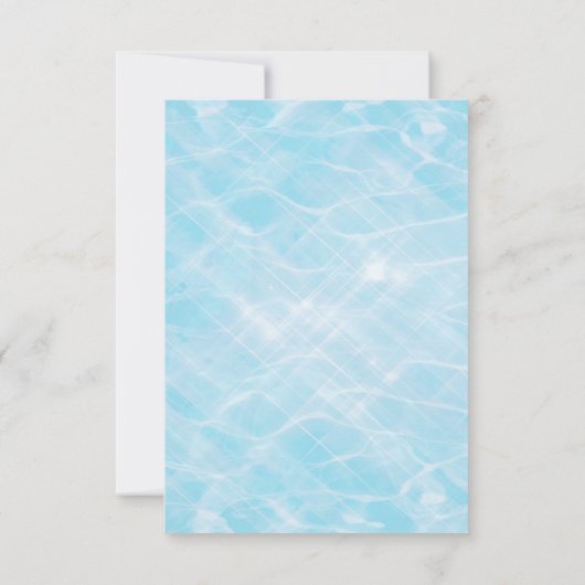 Zwembad Party Kind verjaardagsfeestje Kaart (Achterkant)