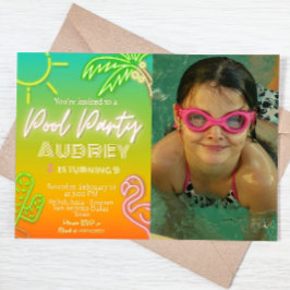 Zwembad Party - Landschap Kaart