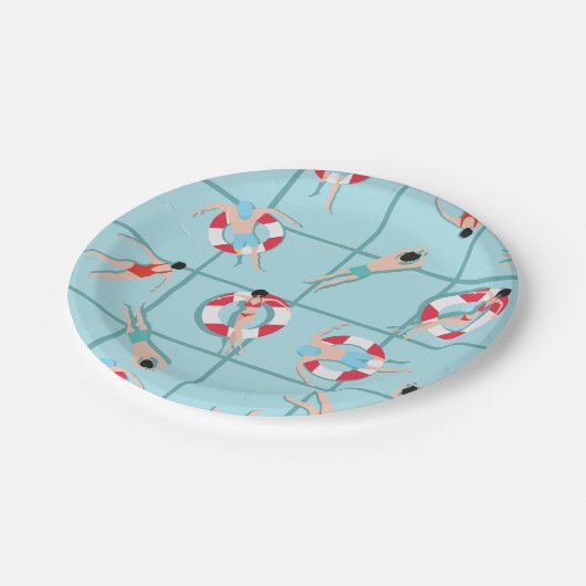 Zwembad Party Leuk Zwembad Papieren Bordje (Gekanteld)