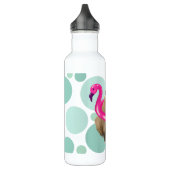 Zwembad Party Leuke Capybara met roze flamingo vlo Waterfles (Links)