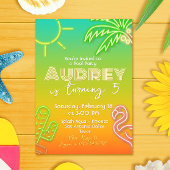 Zwembad Party Neon - Tropisch - Aloha Kaart