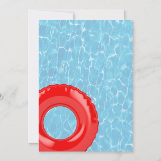 Zwembad Party Onder het Water Kaart (Achterkant)