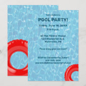 Zwembad Party Onder het Water Kaart (Voorkant / Achterkant)