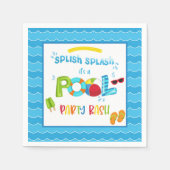 Zwembad Party Servet - Boy WH (Voorkant)