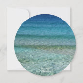 Zwembad Party Strand Party Water Ronde uitnodiging (Achterkant)