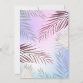 Zwembad Party Tropische Palm Sweet 16 Verjaardag Kaart (Achterkant)