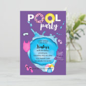 Zwembad Party Verjaardag Splash Leopard Badpak Paa Kaart (Staand voorkant)