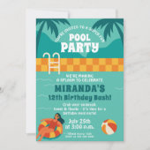 Zwembad Party Verjaardag Viering Kaart (Voorkant)