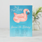 Zwembad Party Verjaardagsfeestje Kaart (Staand voorkant)