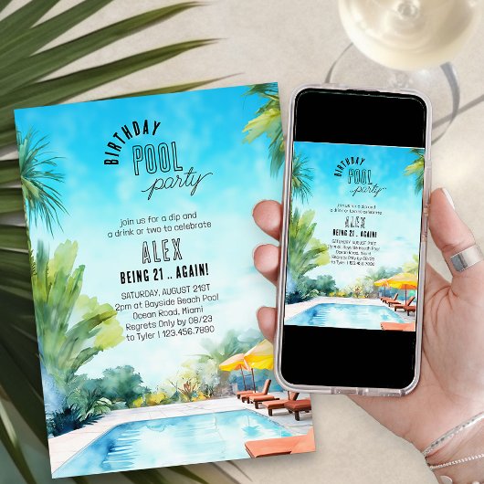 Zwembad Party Waterverf elke leeftijd Volwassen Ve Kaart