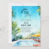 Zwembad Party Waterverf elke leeftijd Volwassen Ve Kaart (Voorkant)