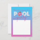 Zwembad Party Waterverf Ombre Donut Float Bedankkaart (Voorkant)