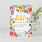 Zwembad Party Zomer BBQ Kaart (Staand voorkant)