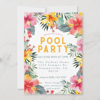 Zwembad Party Zomer BBQ Kaart