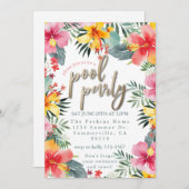 Zwembad Party Zomer BBQ Kaart (Voorkant / Achterkant)