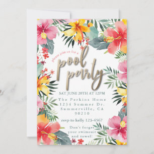 Zwembad Party Zomer BBQ Kaart